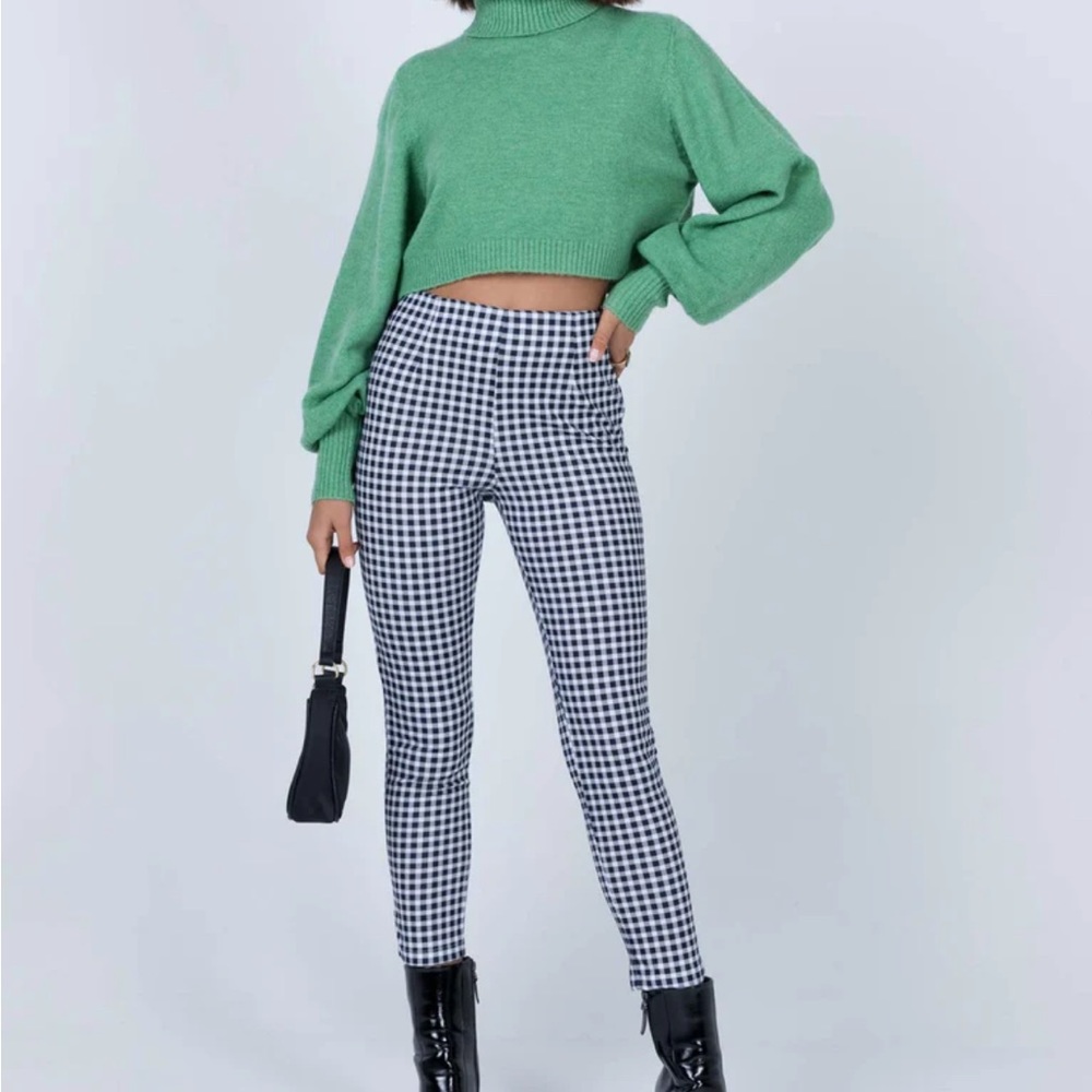 Princess Polly Iggy Gingham Skinny Cigarette Pants